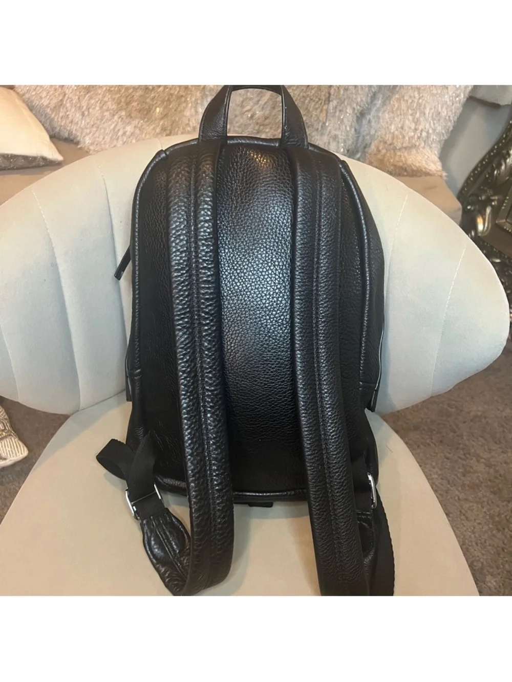 Marc by Marc Jacobs Black Leather Mini Backpack with Front Zippers - Unbranded